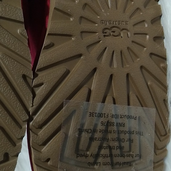 NWOT UGG Eva Bow Sheepskin & Fur Boots Sz.5 - Picture 9 of 16